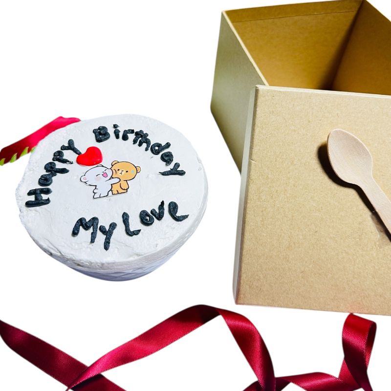 Budget cake in a bowl