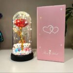 Couple glow in the dark rose flower