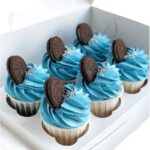 Chocolate cupcakes with oreo biscuits